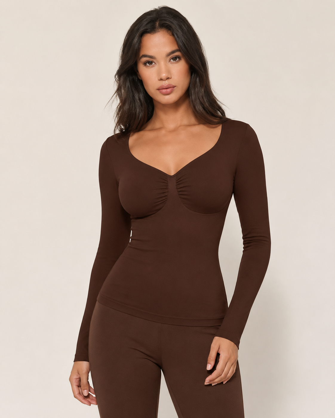 Seamless Diamond-patterned Shapewear Top For Neck